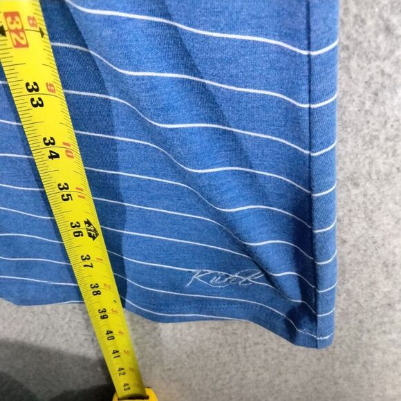 Kuhl Tank Dress Womens Size L Blue White Striped Tie Waist Scoop Neck - Picture 5 of 11